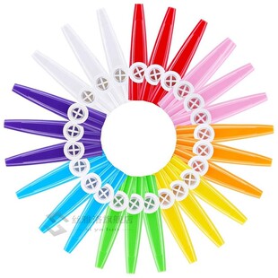 24 Pieces Plastic Kazoos 8 Colorful Kazoo Musical Instrut, G