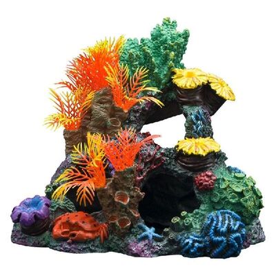 Polyresin Coral Ornaments Aquarium Reef Decor 8.7x7.5x7.5