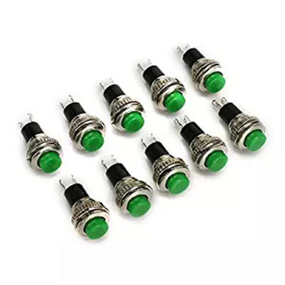 250V 1A 10Mm S-Resetting Off/On Switch Button No Lock 25Pcs