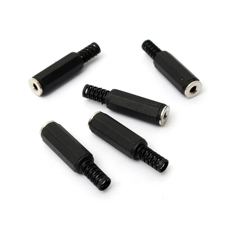 5pcs Stereo Audio Female 3.5mm Jack Plug Stereo Audio Adapte