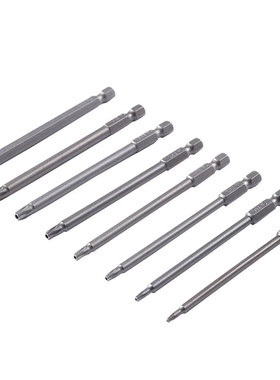 8Pcs T8-T40 100mm Torx Screwdriver Bits 1/4