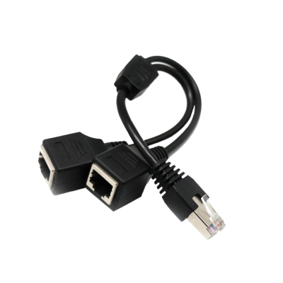 Y Splitter Cable 1 Male to 2 Female RJ45 Network Ethernet Ad