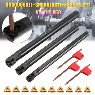 3 Set SNR0008K11+SNR0010K11+SNR0012M11 Lathe Boring Bar
