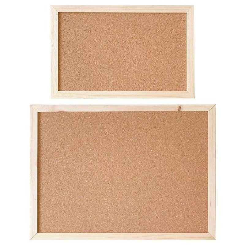 Cork Wood Wall Hanging Message Bulletin Board Frame Notice