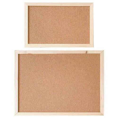 Cork Wood Wall Hanging Message Bulletin Board Frame Notice