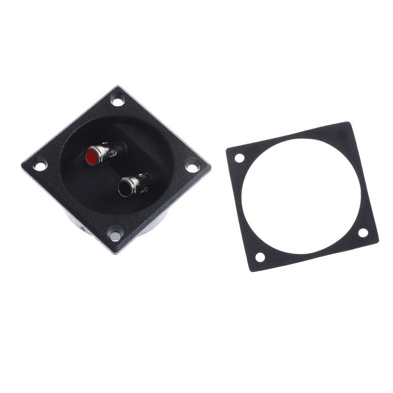 black square shape double binding post type speaker box term