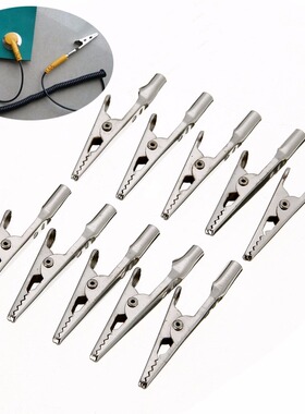 10pcs Nickel Alligator Clips Silver Probe Test Crocodile Cla