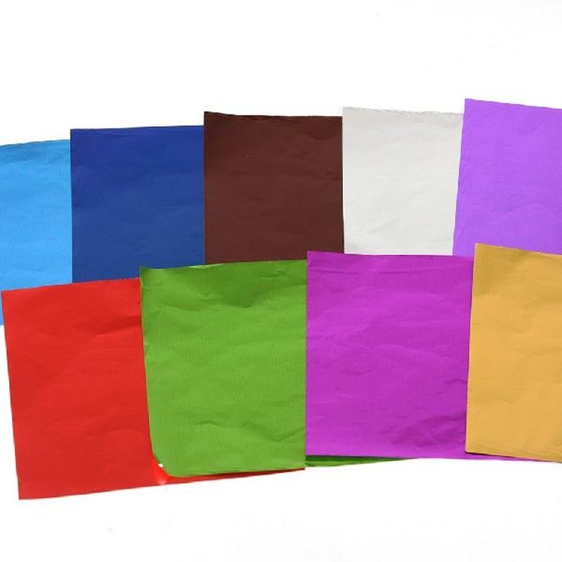 100Pcs/Set Chocolate Package Paper 10 X 10 cm Food Aluminum