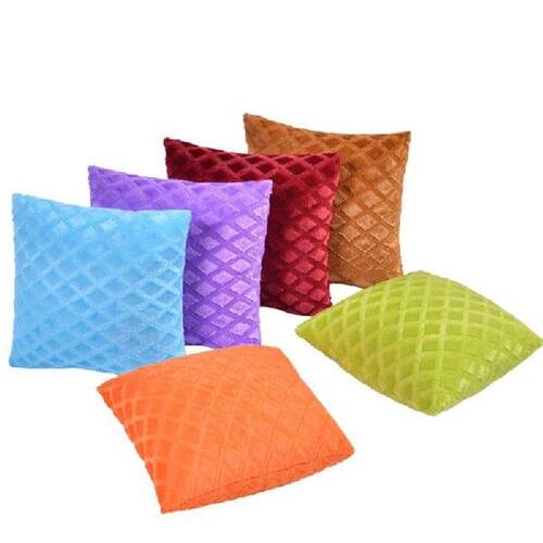 43*43cm Square Plush Pillowcases Solid Color Soft And