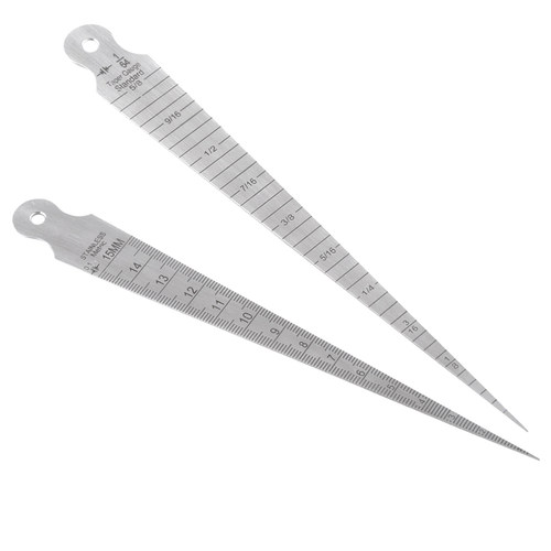 1-15mm Taper Gauge Aperture Scale Wedge Feeler For Hole Tape