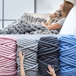 1KG DIY Blanket Thick Super Bulky Chunky Yarn for Hand