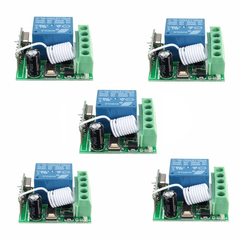 5pcs 1CH Channel Relay RF Remote Control Switch Receiver Mod