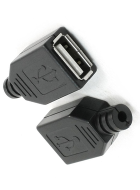 Black color design, USB 2.0 jack socket plug adapter 4 piece