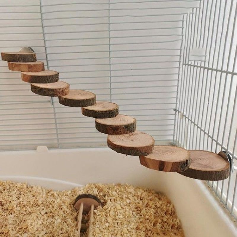 Hamster Wooden Ladder Bite Resistant Moisture-proof Pet