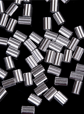 50 Pcs 1.5mm Steel Wire Rope Aluminum Ferrules Sleeves Silve