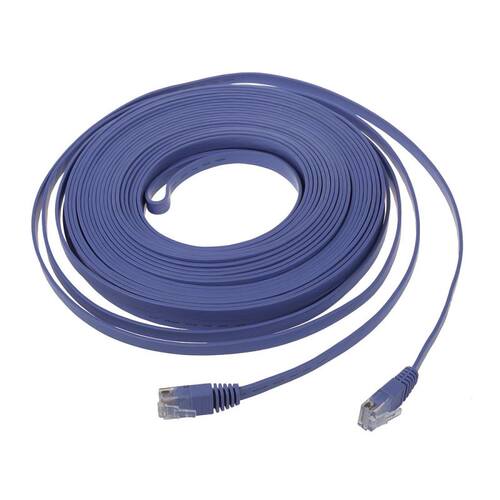 49FT 15M CAT6 CAT 6 Flat UTP Ethernet Cable RJ45 Patch LAN C