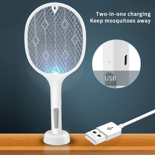 Fly Racket Mosquito Killer Swatter 5W LED Rechargeable Bug