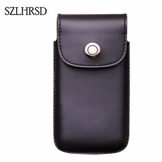 SZLHRSD Men Belt Clip Genuine Leather Pouch Waist Bag Phone