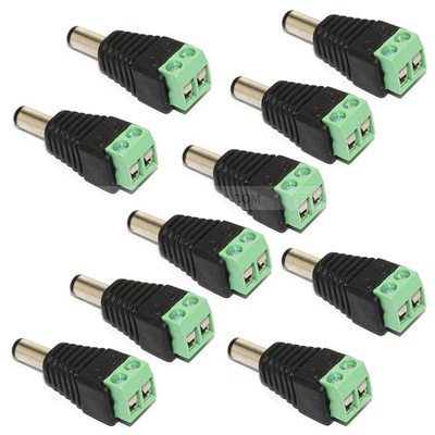 100pcs 5.5 x 2.1mm DC Male Power Adapter Connector Plug for