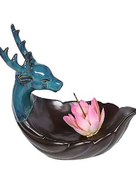 1PC Lovely Little Deer Backflow Aroma Stove Home Ceramic