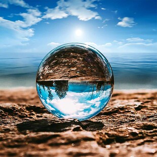 100mm Clear Glass Crystal  Lensball Artificial Crystal Heali