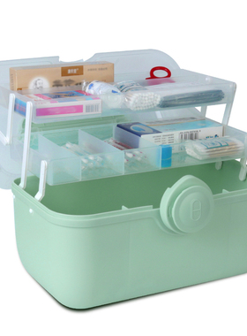 Organizer High Capacity With Handle Medicine Chest First