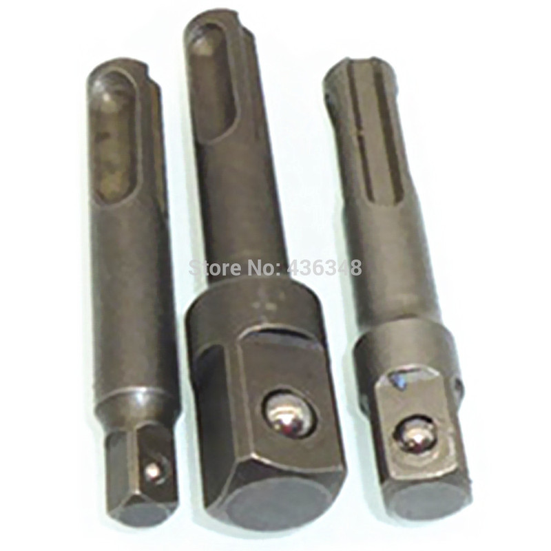 3pcs Sds Plus Drill Socket Adapter Converter Power Extension