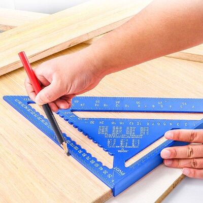 12 inch Metric Angle Ruler Aluminum Alloy Triangular