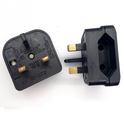 European Euro EU 2 Pin to UK 3Pin Plug Adapter Power Socket