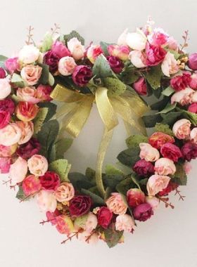 Valentine's Day Artificial Wreath Weddind Party Front Do