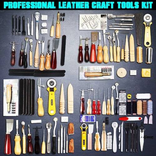 Professional Leather Craft Tools Kit Home Hand Sewing