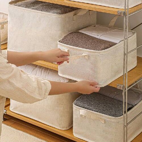 Cotton Linen Dirty Clothes Basket Household Waterproof