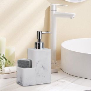 350ml Soap Dispenser Bottle Stores Scrubbers Marble Surface