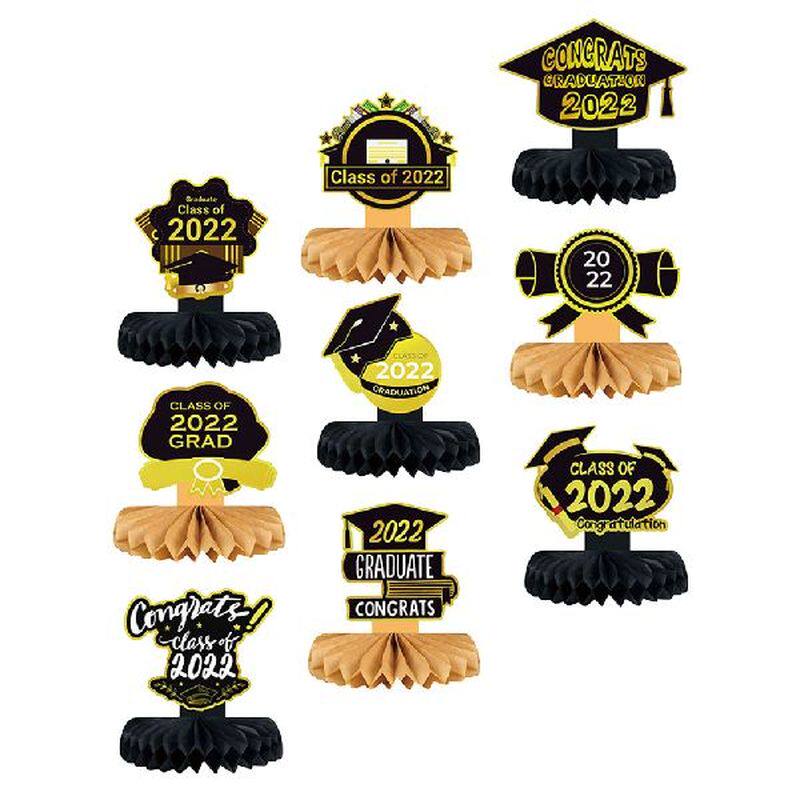 9pcs graduation party favor party honeycomb centerpieces