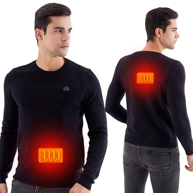 winter usb heating sweater men heated warm clothing male
