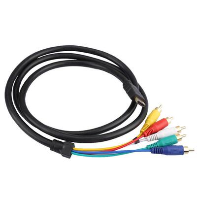 Digtal Audio Video AV Cable Gold Plated 1.5m/4.9ft HDMI to 5