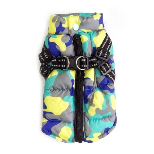 Waterproof Pet Dog Jacket with Harness For Small Dog Coat