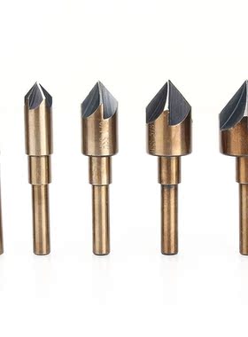 5pcs HSS 5 Flute Countersink Bit 82Degree Point Angle Chamfe