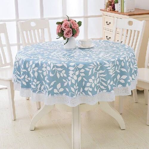 Flower Style Round Table Cloth Pastoral PVC Plastic Kitchen