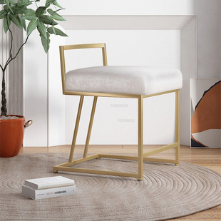 Luxury Living Room Chair Dressing Stool Iron Makeup Chair