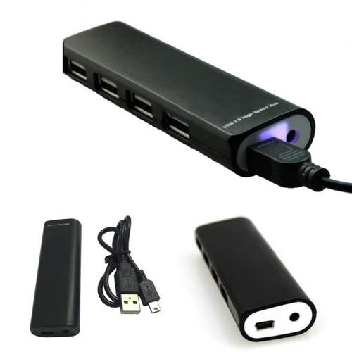 4-Port Harmonica shape Slim Compact USB 2.0 Divider High Spe