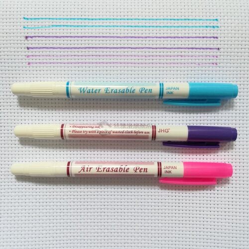 JHG Double Side Blue Water Erasable Pen Purple Fabric Marker
