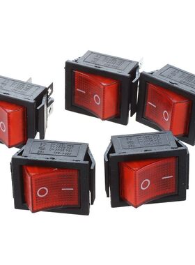 16A/250V 20A/125V AC Red Neon Light ON/OFF DPST Boat Rocker