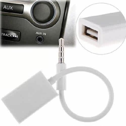 3.5mm Male Aux Audio Plug Jack To Usb 2.0 Female Converter