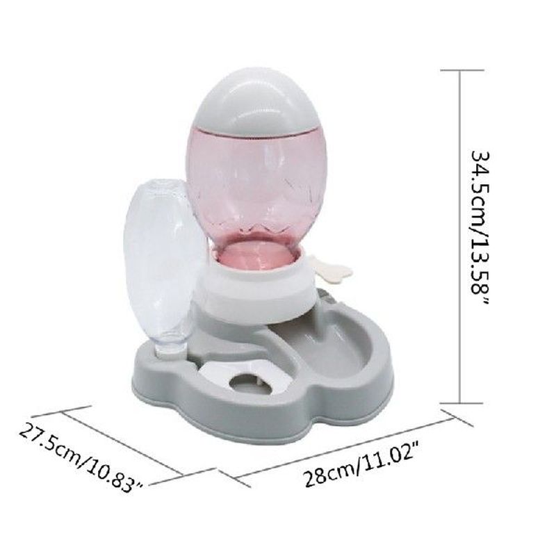 Pet Bowl Fountain Automatic Water Food Feeder Dispenser