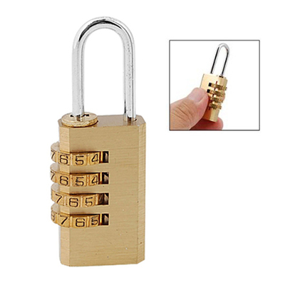 4 Digit Bag Travel Lock Resettable Combination Padlock