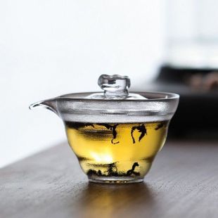 heat-resistant glass gaiwan tea cup tureen kung fu teaware
