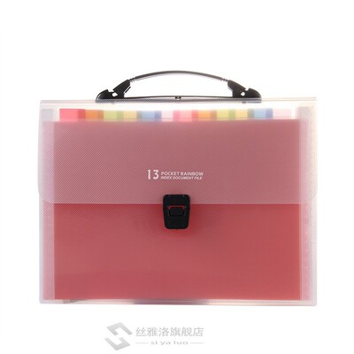 A4 rainbow color expanding file folder docut organizer 13 po