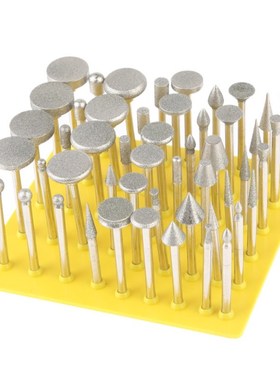 50pcs Coated Grinding Grinder Head Glass Burr For Dremel Rot