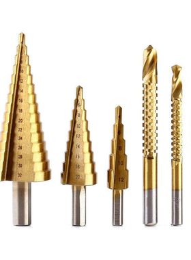 3pcs Tapered Drills + 3pcs Saws Drill with Teeth 3mm8mm in H